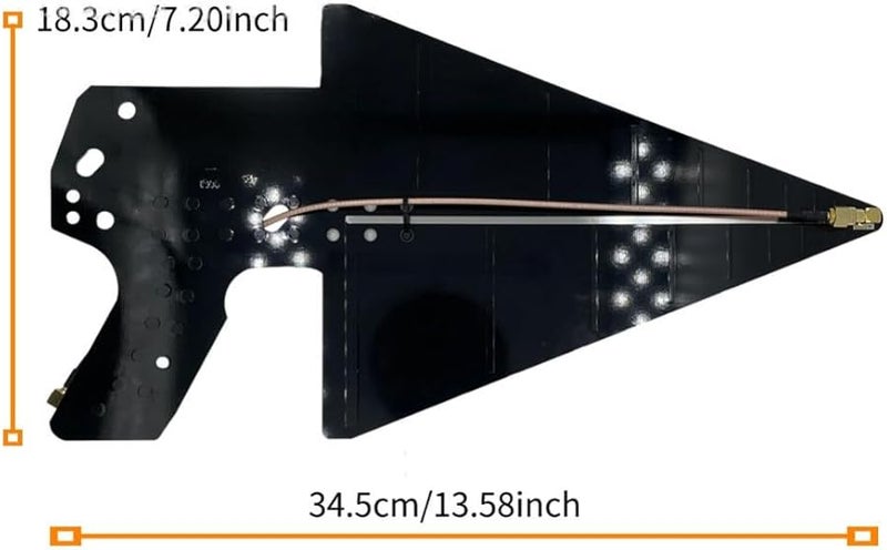 هوائي لوغاريتمي دوري 600 ميجاهرتز 10 جيجاهرتز اتجاهي 6.5 ديسيبل كسب لاختبار التوافق الكهرومغناطيسي معدل الموجة الدائمة منخفض - Image 3