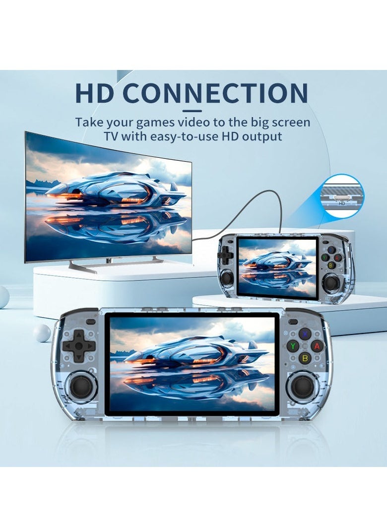 Powkiddy - POWKIDDY RGB10 MAX3 Handheld Game Console, 5 Inch IPS Screen Retro Video Game Console Open Source Linux Game Player, Support WiFi & Bluetooth,10000+ Games Portable PSP (Black, 64G) - Image 1