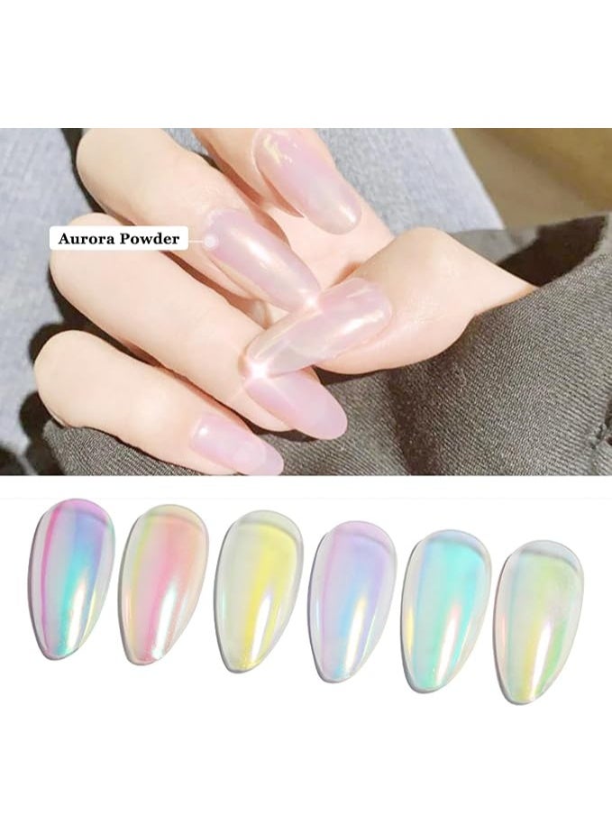 ميرمايد بودرة الأظافر - بودرة فنية متعددة الأغراض للأظافر للحصول على تأثيرات الكروم والهولوغرافيك واللمعان - تعمل مع أظافر الجل والأكريليك والديب - سهلة الاستخدام للحصول على نتائج بجودة الصالون في المنزل - Image 4