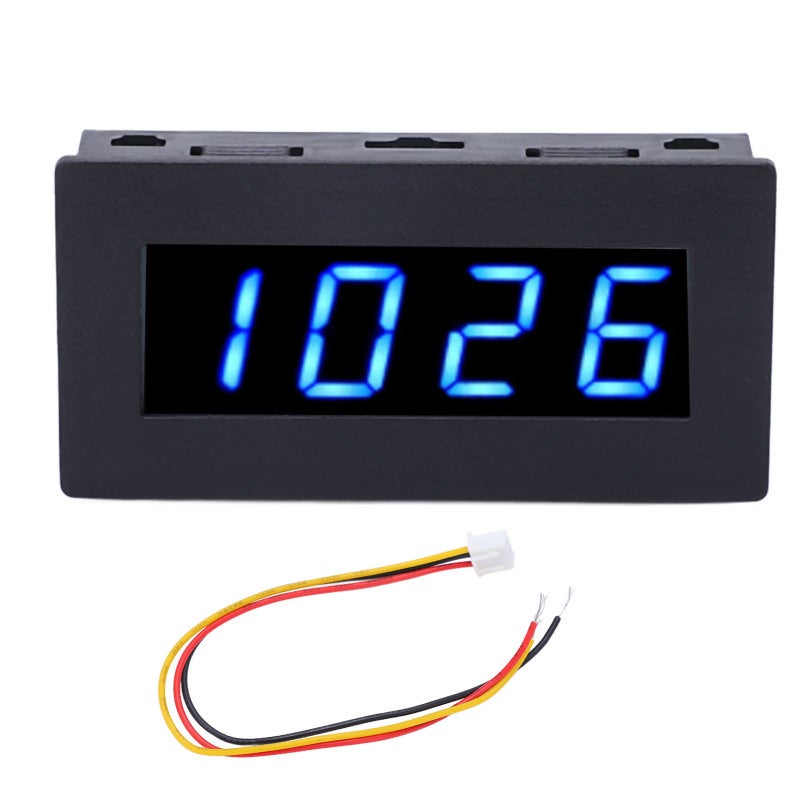 STC Digital Tachometer 0.56in 4 Digit LED Display - Power Failure Parameter Memory Compact Embedded Installation Speed Meter for Household Industrial Motor Rotation Detection - Image 1