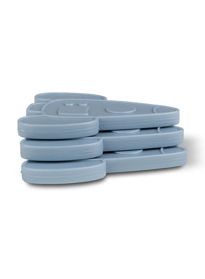 سترون Set of 3 Slim Ice Packs With Non Toxic Gel - Spaceship Dusty Blue