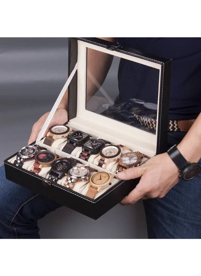 Generic - Keep your precious items organized and safe with the 10-Compartment Jewelry Storage Box and Multi-Purpose Organizer. Its practical design offers dedicated sections to organize rings, necklaces, bracelets, and earrings, making it perfect for daily use or as an elegant gift for jewelry lovers. - Image 1