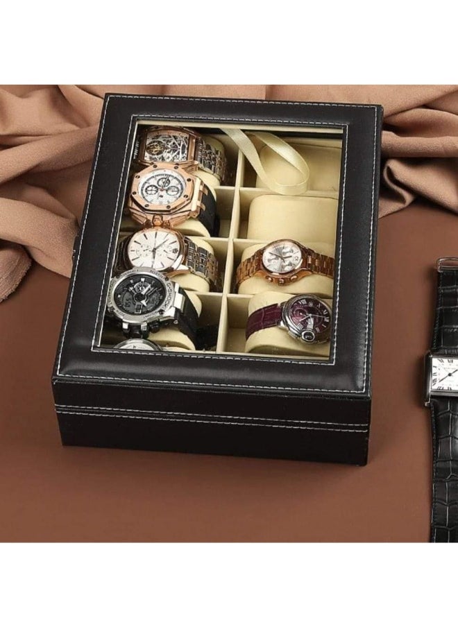 Generic - Keep your precious items organized and safe with the 10-Compartment Jewelry Storage Box and Multi-Purpose Organizer. Its practical design offers dedicated sections to organize rings, necklaces, bracelets, and earrings, making it perfect for daily use or as an elegant gift for jewelry lovers. - Image 1