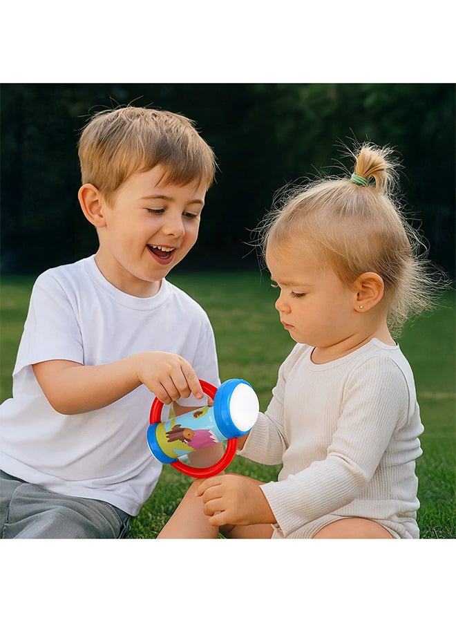 COGNIKIDS لعبة رنين المطرقة للأطفال | رنين ملون للأطفال من 0+ أشهر | رنين خفيف الوزن مع طباعة كرتونية، خرز ومقبض سهل الإمساك | لعبة أطفال خالية من BPA - Image 5