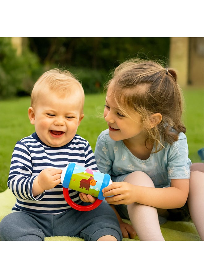 COGNIKIDS لعبة رنين المطرقة للأطفال | رنين ملون للأطفال من 0+ أشهر | رنين خفيف الوزن مع طباعة كرتونية، خرز ومقبض سهل الإمساك | لعبة أطفال خالية من BPA - Image 4