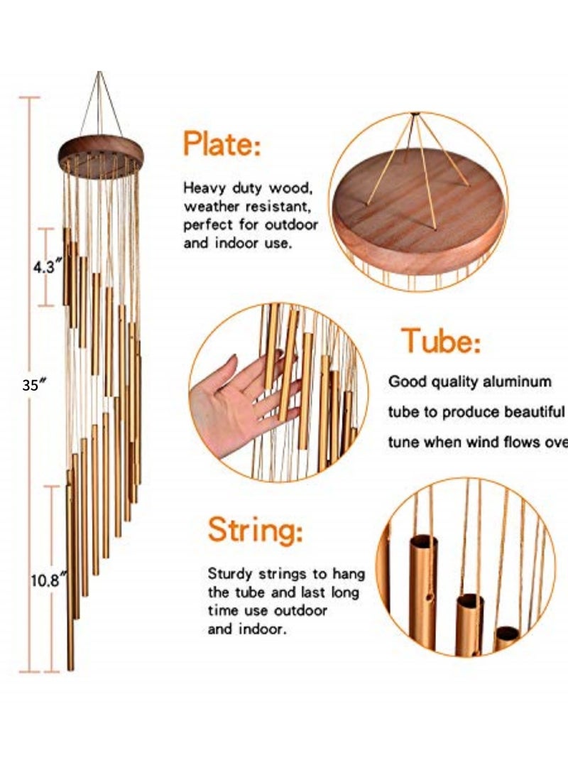 JINFANLI Wind Chimes for Outside,Memorial Gifts Wind Chimes Outdoor Clearance,35 inches Memorial Wind Chimes with S Hook for Home Garden Decoration - Image 2