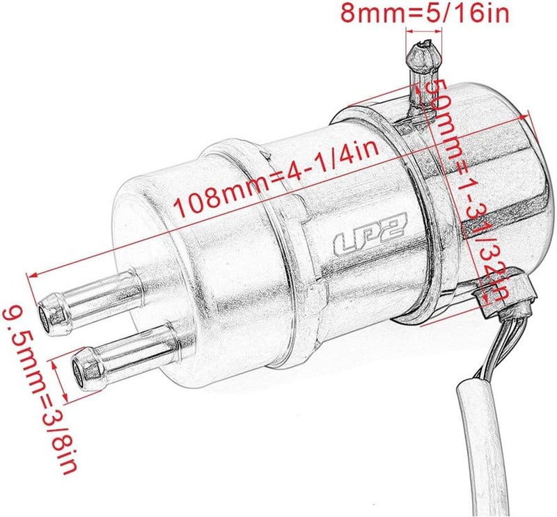 Wivplex Motorcycle Electric Fuel Pump for Yamaha Models - Image 2