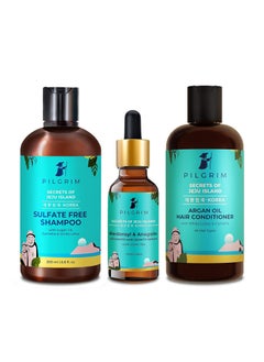 PILGRIM PILGRIM Redensyl 3% and Anagain 4% Hair Serum 50ml,Sulphate-Free Shampoo 200ml and Hair Conditioner 200ml For All Hair Types  - Image 1