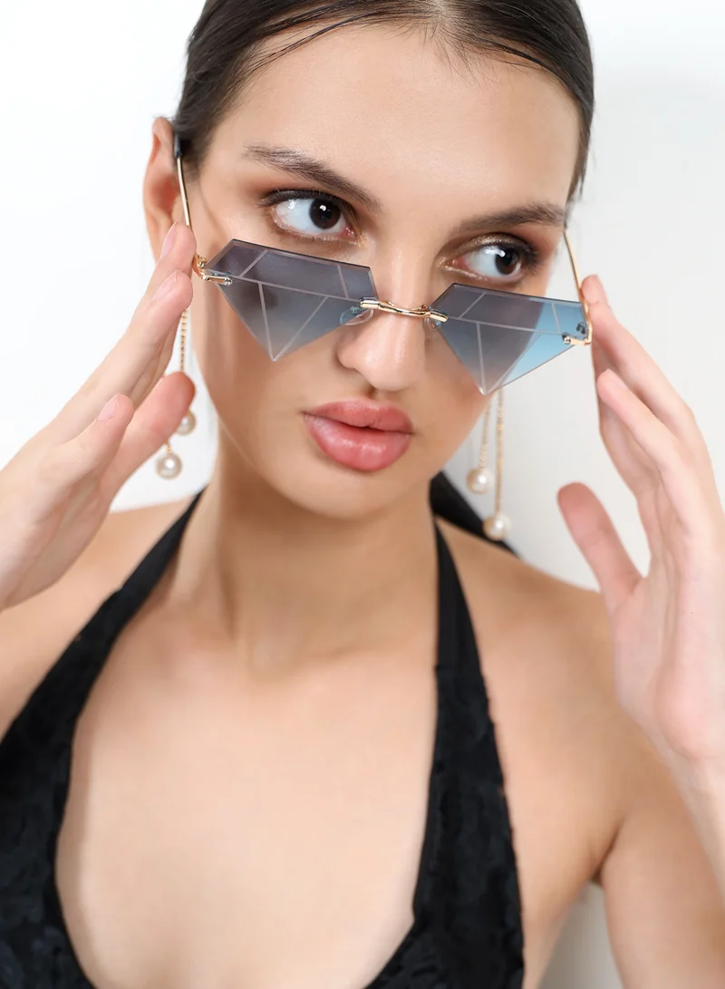 Woggles Red Pappy Solarae Blue Diamond Sunglasses