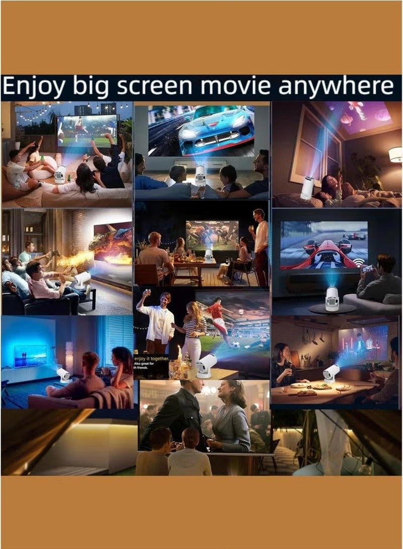 Portable Projector Pocket Size with 5G WiFi – Android 11.0 OS – Supports Up to 130 Inches Screen – Full HD 1080P Home Theater Experience for Indoor & Outdoor Use – Compatible with TV Stick, HDMI, USB, PS5, PS4, iOS Devices – Perfect Birthday Gift for Home Entertainment  - Image 2