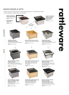 Rattleware Rattleware Stainless Maple Holder Knock Box - Perfect for Home, Cafe, Restaurant, Hotel, Office, or Commercial Establishment - Heavy Duty Knock Box Trusted By Baristas Worldwide (6″)  - Image 2