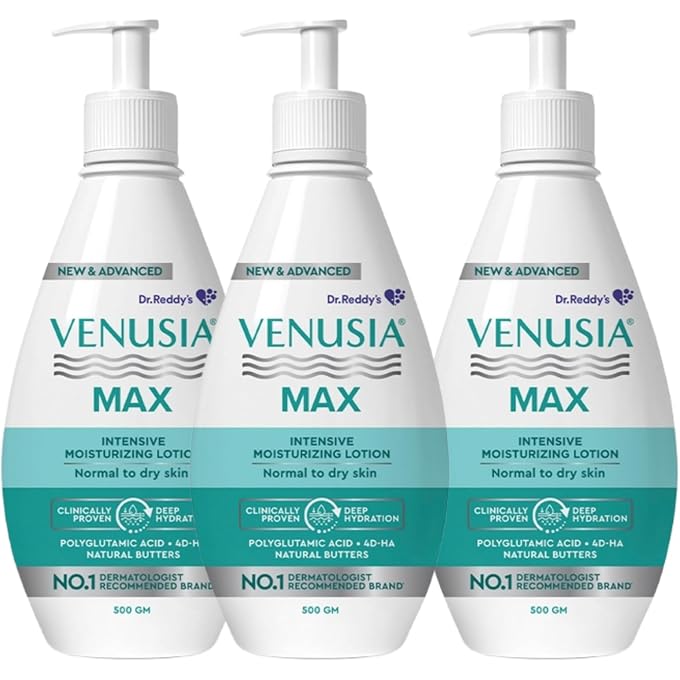Venusia Max Intensive Moisturizing Lotion For Everyday Use, 500 g x Pack of 3 - Image 1