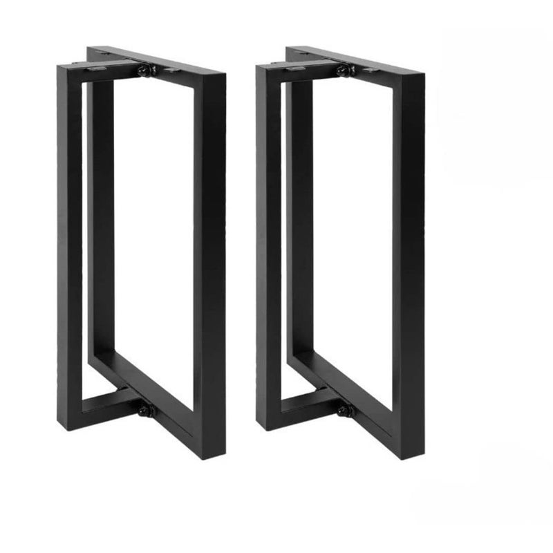 PRAMUKH FASHION PRAMUKH FASHION Metal Table Legs Cast Iron Desk Legs Heavy Duty Furniture Legs for Dining Table Coffee Table Office Table Computer Table H28 x W18 Black Pack of 2  - Image 1
