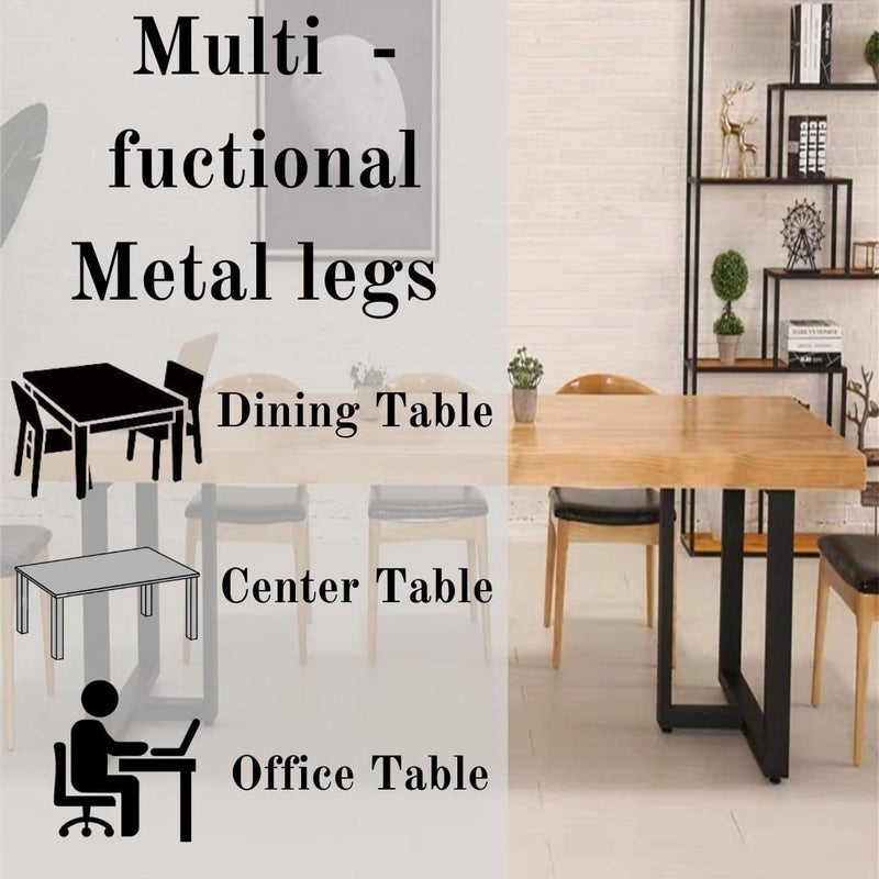 PRAMUKH FASHION PRAMUKH FASHION Metal Table Legs Cast Iron Desk Legs Heavy Duty Furniture Legs for Dining Table Coffee Table Office Table Computer Table H28 x W18 Black Pack of 2  - Image 5