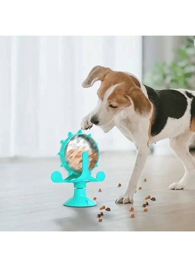 طاحونة هواء تفاعلية صفراء للحيوانات الأليحية - لعبة موزع طعام بطيء - محفز ذهني للمكافآت - Image 4