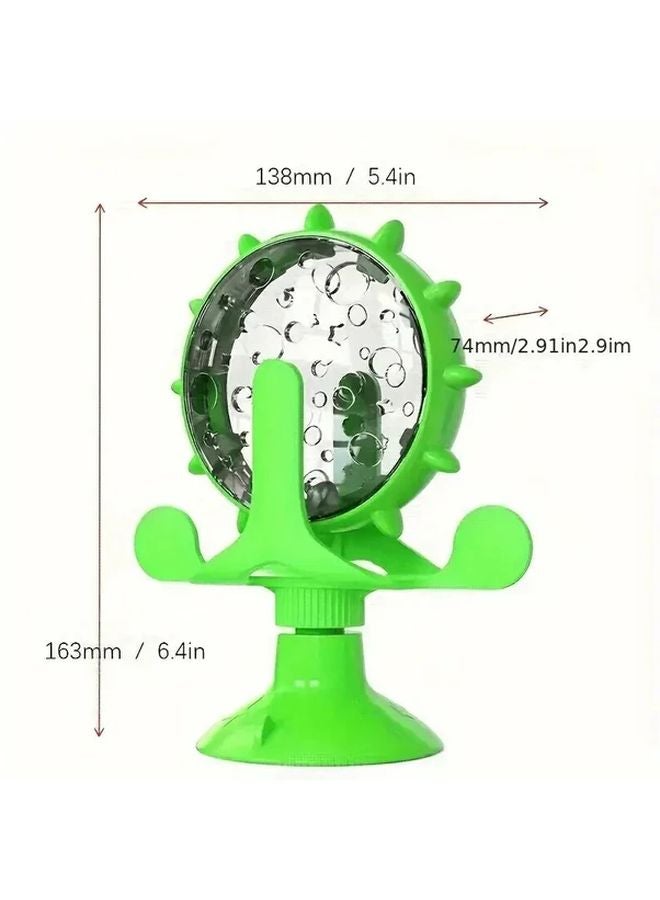 طاحونة هواء تفاعلية صفراء للحيوانات الأليحية - لعبة موزع طعام بطيء - محفز ذهني للمكافآت - Image 5