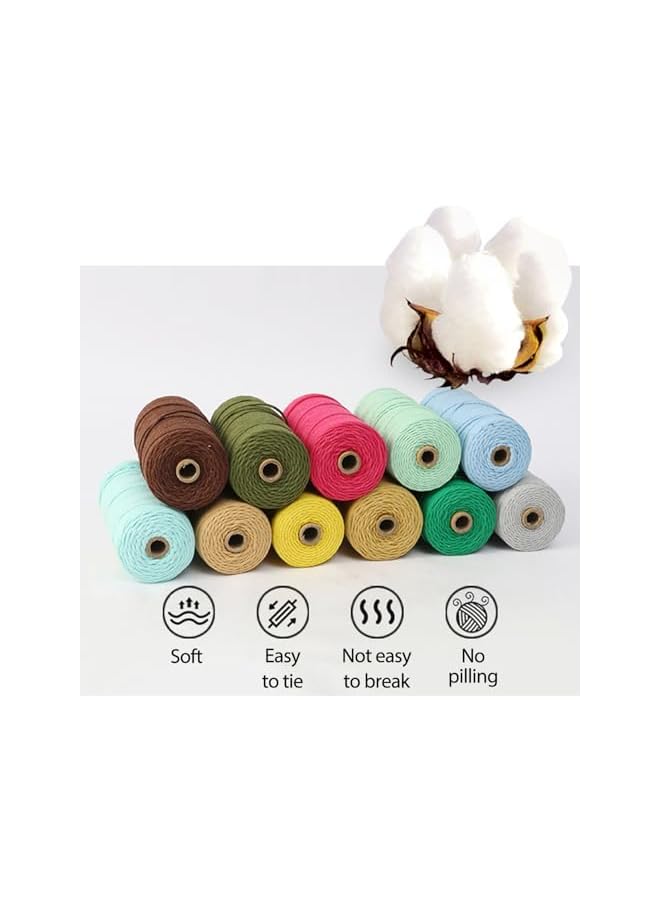 100 M Cooking Twine, Natural White Twine String, Kitchen Twine, Garden String for Gift Wrapping, DIY Scarves, Jewelry and other Crafts, Christmas Decorations Macrame Cord (Beige, 100m)