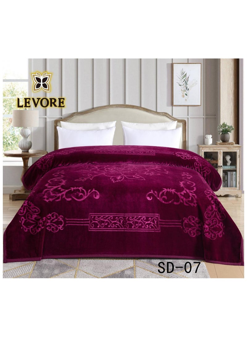 LEVORE Soft-touch blanket engraved with distinctive winter designs and engravings, two-piece, 6 kg, size 240X220 cm  - Image 1