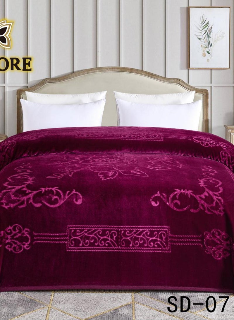 LEVORE Soft-touch blanket engraved with distinctive winter designs and engravings, two-piece, 6 kg, size 240X220 cm  - Image 4