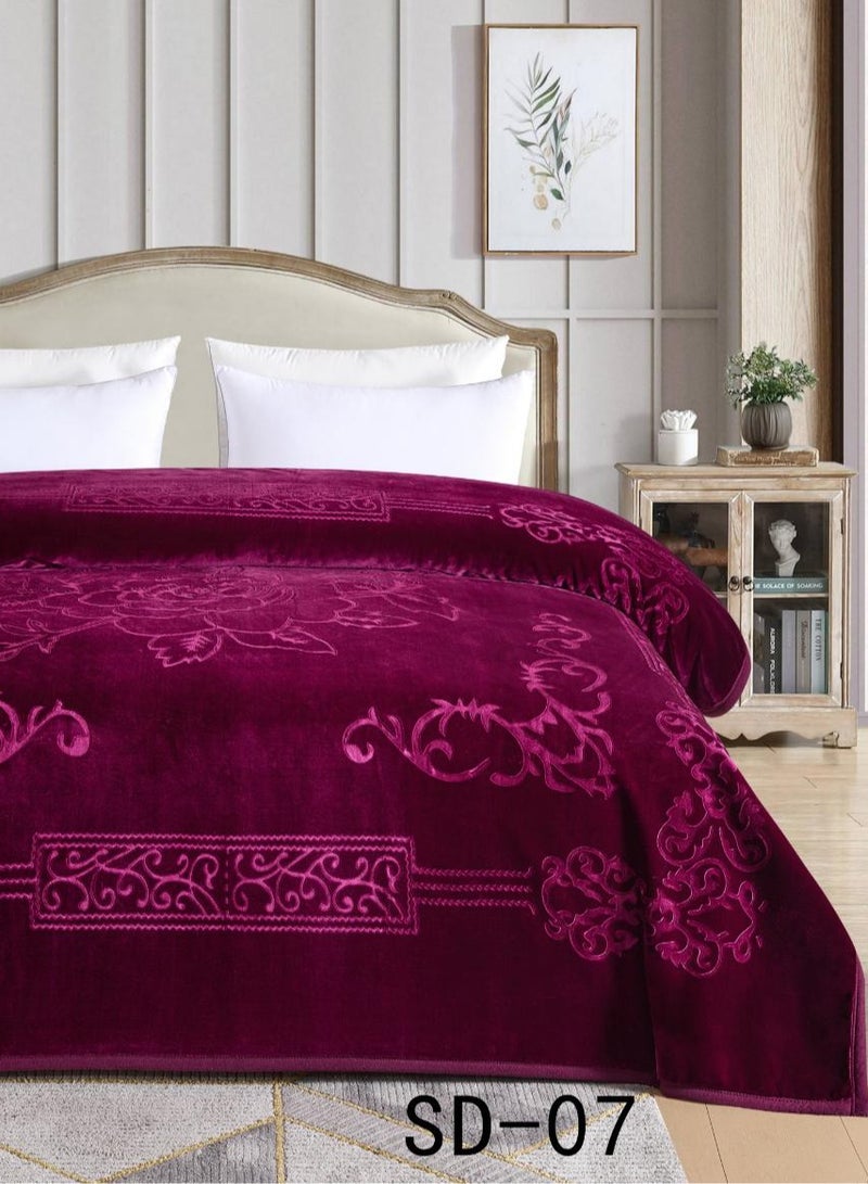 LEVORE Soft-touch blanket engraved with distinctive winter designs and engravings, two-piece, 6 kg, size 240X220 cm  - Image 2