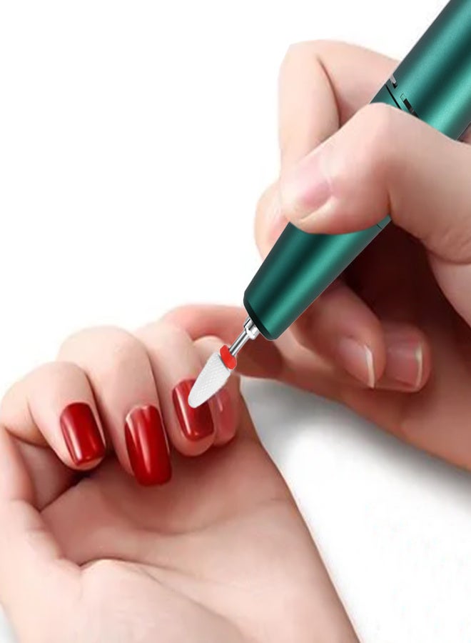 Portable Electric Nail Drill Machine for Acrylic Nails Manicure Pedicure Polishing Shape Tools with 30000RPM High Speed LED Display Screen Silver - Image 5