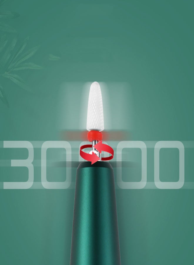 Portable Electric Nail Drill Machine for Acrylic Nails Manicure Pedicure Polishing Shape Tools with 30000RPM High Speed LED Display Screen Silver - Image 3