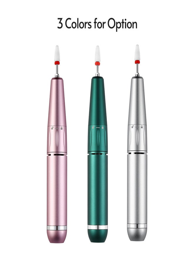 Portable Electric Nail Drill Machine for Acrylic Nails Manicure Pedicure Polishing Shape Tools with 30000RPM High Speed LED Display Screen Silver - Image 4