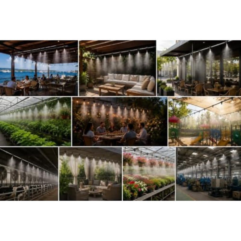 Outdoor Fog Misting System - 30 Spray Beads - 30 Meters Li - Supports Up to 60 Sprinklers - with Smart Timer - Image 3