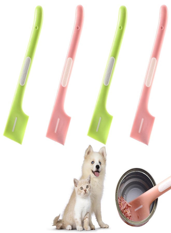 Amaxiu Pet Food Can Spoons, 4 Pcs Pet Food Mixing Spoons Wet Food Canned Scoop Can Spatula for Dogs Cats Silicone Pet Food Can Supplies for Puppy Kittens Feeding Jars - Image 1