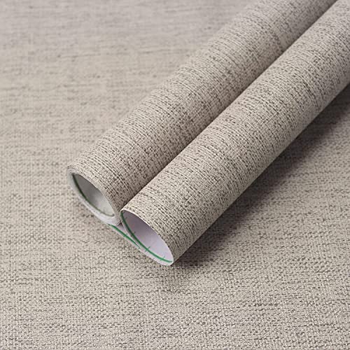 ELTON Cream Fabric Textured Self Adhesive Waterproof Wallpaper Furniture Film Contact Paper for Table top,Furniture, Almirah Doors and Other DIY, Renovation Project (24x96 Inch, Cream Fabric) - Image 1
