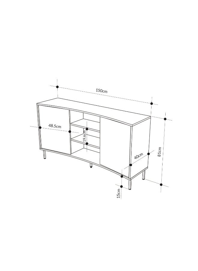 Mourah Home كونسول مورا هوم فريم - بيج - Image 2