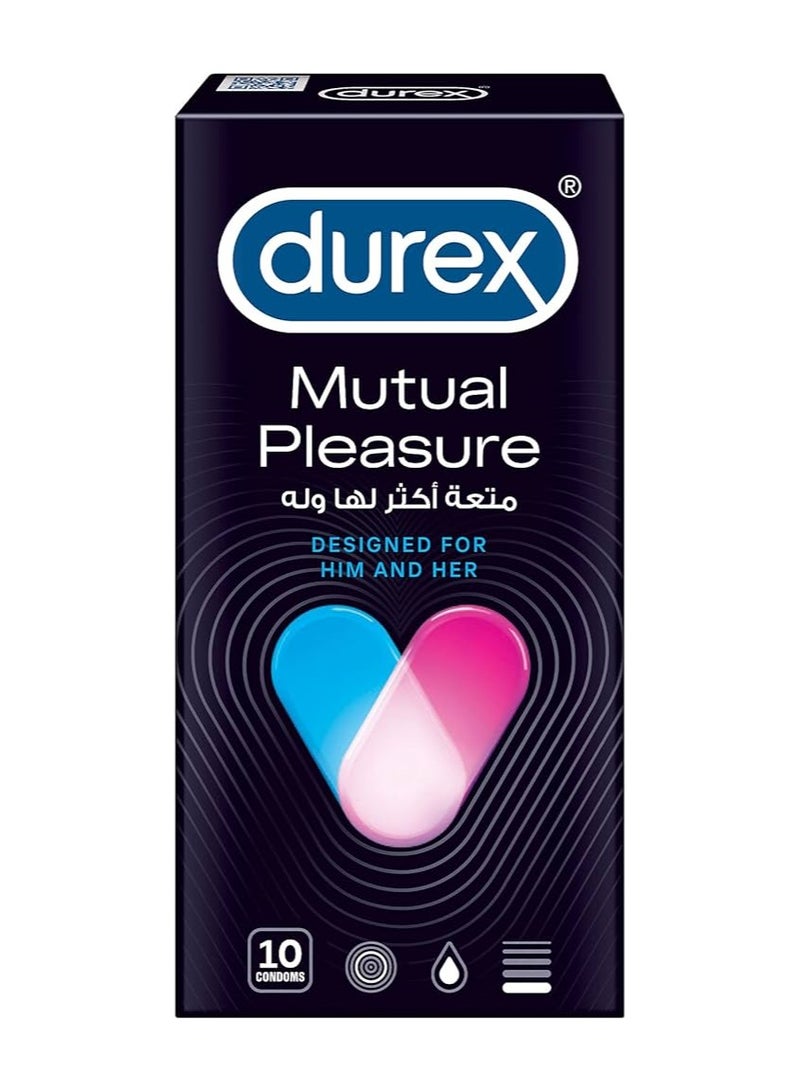 Mutual Pleasure Condoms Designed For Him And Her 10 Pieces