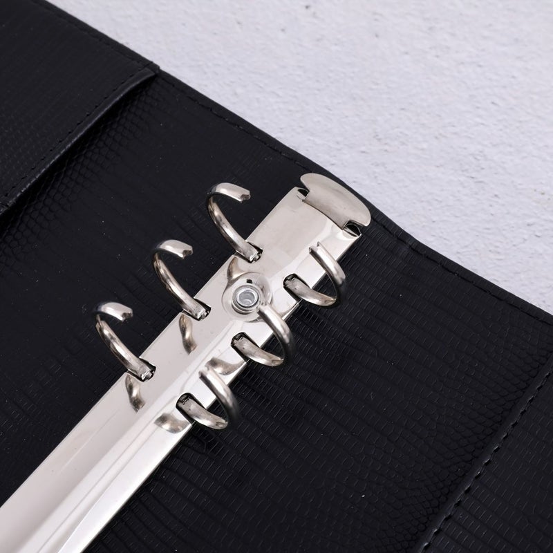Beige Lizard Print Faux Leather Budget Binder With 8 Zipper Envelopes And 12 Budget Writing Papers For Office Work School And Daily Use - Image 5