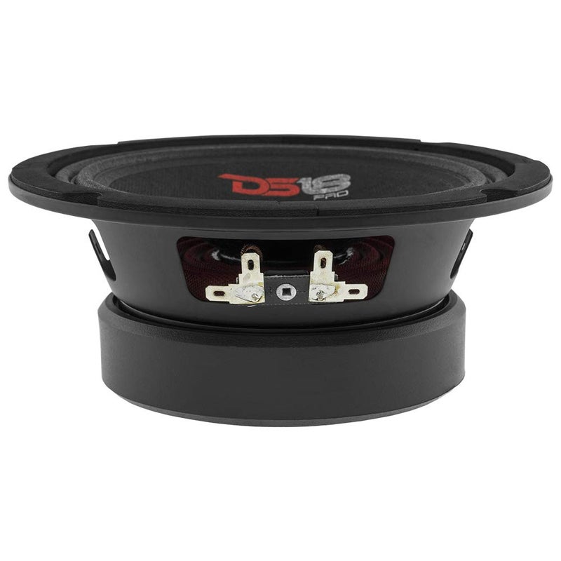 DS18 مكبر صوت DS18 PRO-GM6 - 6.5"، متوسط المدى، سلة فولاذية سوداء، 480 واط كحد أقصى، 140 واط RMS، 8 أوم - مكبرات صوت متوسطة الجودة عالية الأداء لنظام الصوت في السيارة أو الشاحنة (مكبر صوت واحد) - Image 5