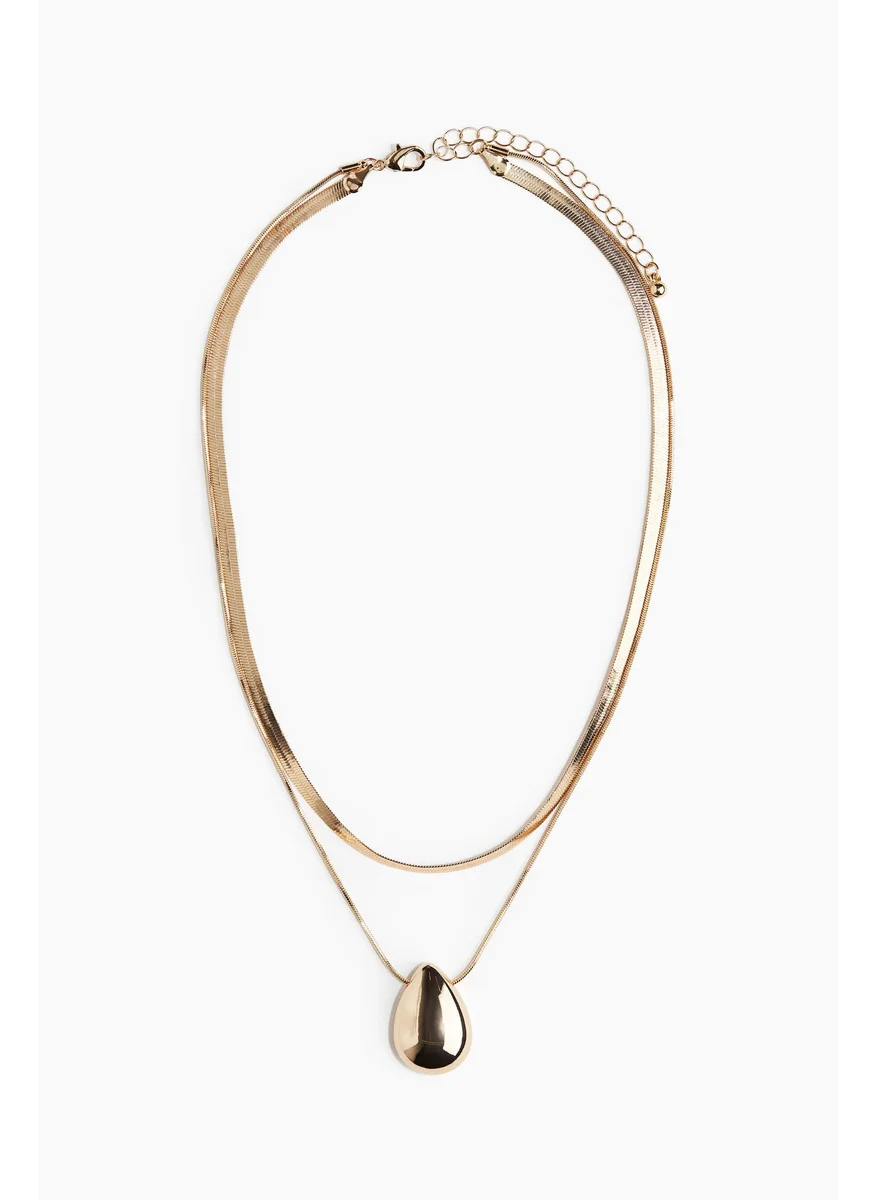 اتش اند ام Two-Strand Pendant Necklace
