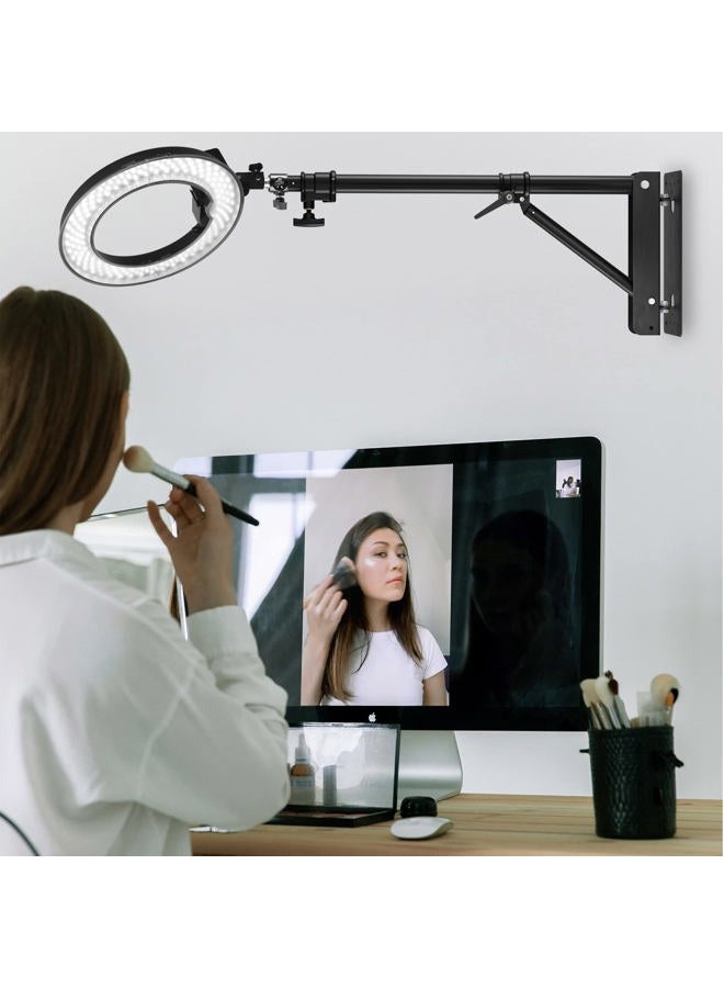 Selens Meking Wall Camera Mount with Triangle Base, Adjustable Boom Arm Up to 6ft for Photography Studio Video Strobe Flash, Ring Light, Softbox, Umbrella Reflector and Other Equipment - Image 2
