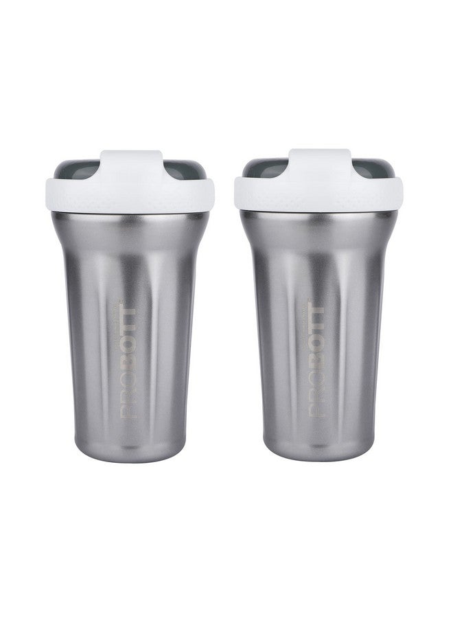 PROBOTT Thermosteel Elegant Shaker For Protein Shake Gym Each 500Ml -(Pack Of 2) (Silver)  - Image 1