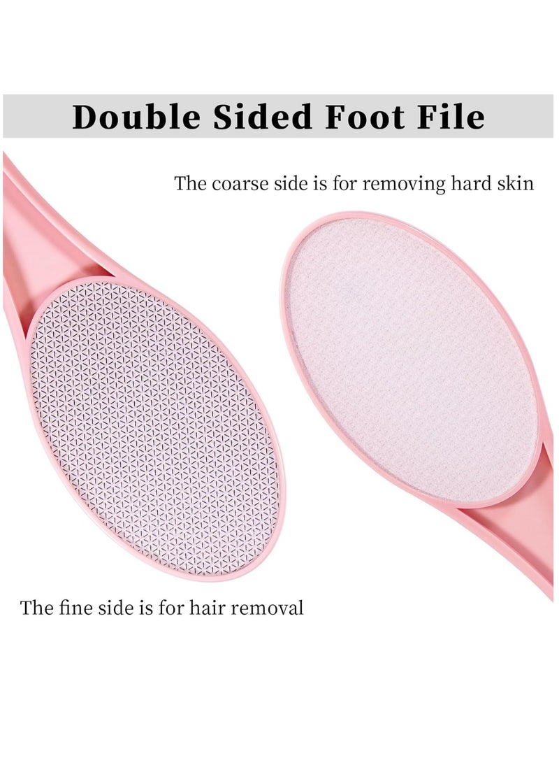 Excefore عبوتان من مبرد القدم الزجاجي النانوي لإزالة الجلد الميت والجلد الصلب للقدمين، أداة باديكير صحية مزدوجة الجوانب، ممحاة الشعر للحصول على أقدام وأيدي أكثر نعومة وسلاسة - Image 2