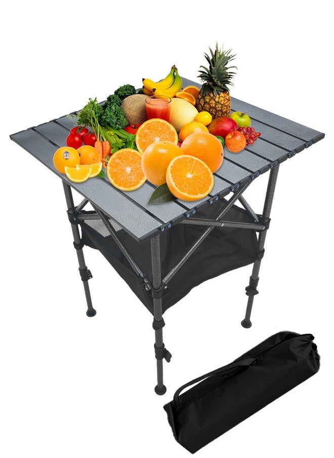 Foldable Table, Folding Camping Table, Roll-Top Table w/Mesh Bag, Roll-up Table with Mesh Storage Organizer and Carry Bag, Folding Beach Table for Camping, Beach, Picnic, BBQ - pzsku/Z7ED6E8A495D9D4209003Z/45/_/1730445019/ebf6d208-ef20-4d97-89ae-35a4230ee07c