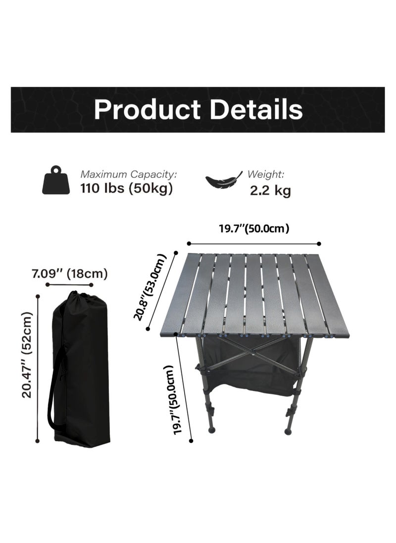 Foldable Table, Folding Camping Table, Roll-Top Table w/Mesh Bag, Roll-up Table with Mesh Storage Organizer and Carry Bag, Folding Beach Table for Camping, Beach, Picnic, BBQ - pzsku/Z7ED6E8A495D9D4209003Z/45/_/1730445039/ced149c1-0a46-41c4-b579-0960681d1642