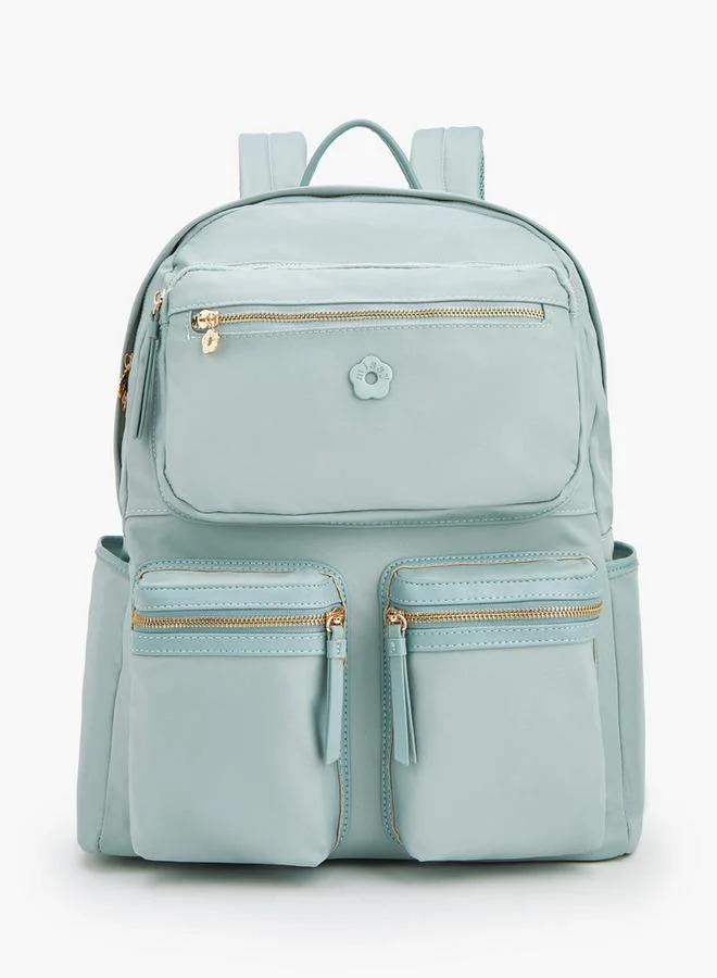 Missy Solid School Backpack With Adjustable Shoulder Straps - 36x15x42 CM
