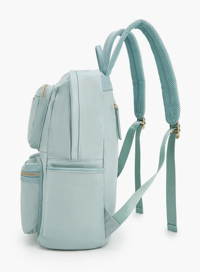 Missy GREEN Solid School Backpack With Adjustable Shoulder Straps - 36x15x42 CM for Women | Best Price UAE