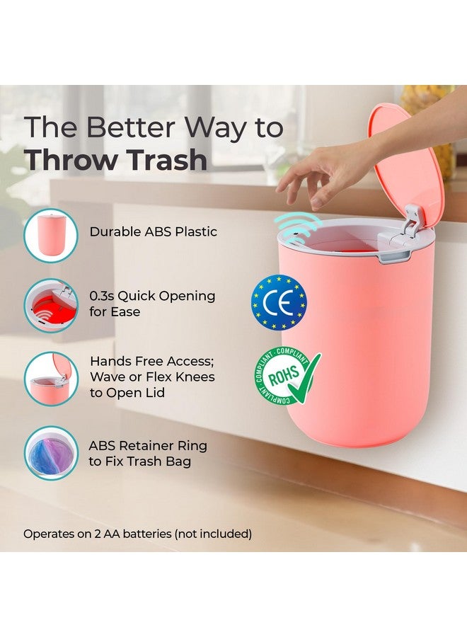 The Better Home 8L Smart Dustbin For Home | (28cm) Dustbin For Kitchen | Dust bin For Bathroom | Small Bin For Bedroom | Smart Sensor & Waterproof | Pink - Image 3