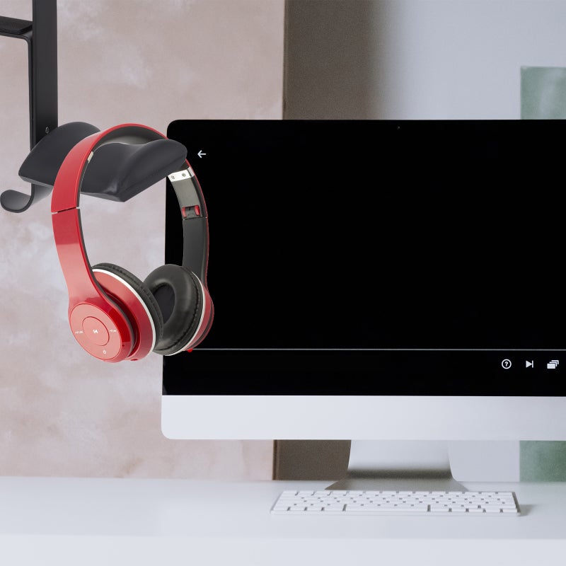 Headphone Stand Adjustable Clip On Headset Holder Under Desk Headphone Hanger - Image 2