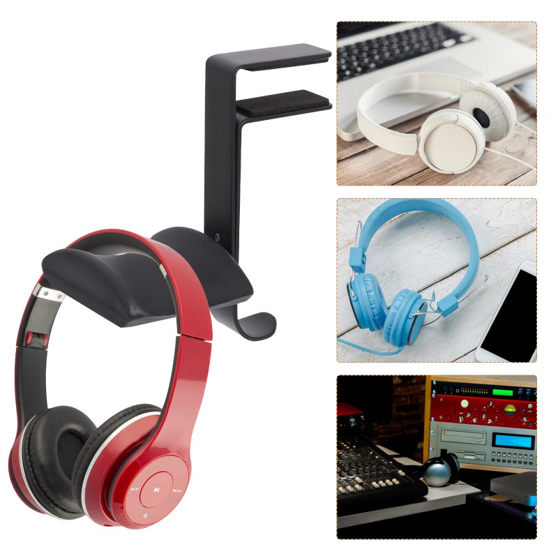 Headphone Stand Adjustable Clip On Headset Holder Under Desk Headphone Hanger - Image 4