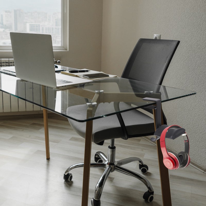 Headphone Stand Adjustable Clip On Headset Holder Under Desk Headphone Hanger - Image 5