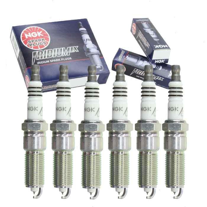 Sixity Auto 6 pc NGK Iridium IX Spark Plugs compatible with Jeep Wrangler 3.8L V6 2007-2011 - Image 1