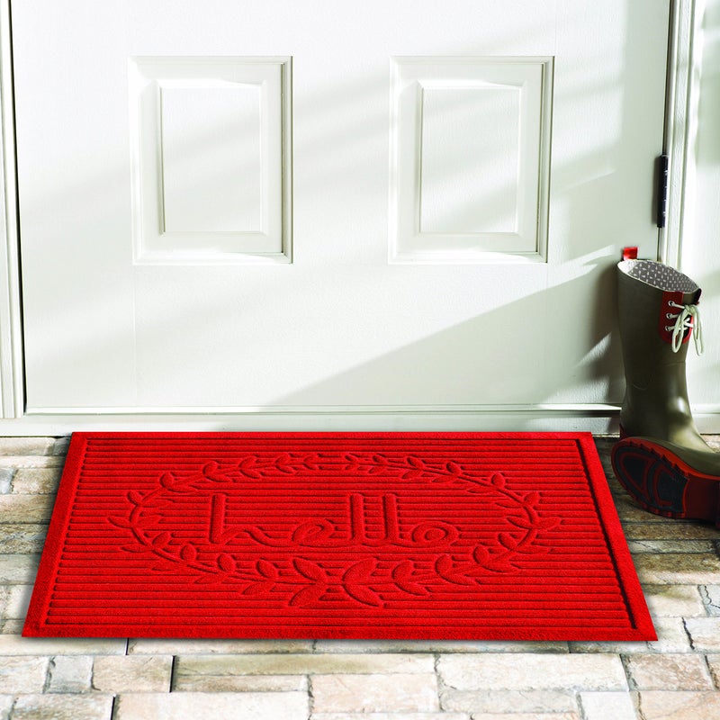 Calloway Mills 103142436 Poly Hello Indoor/Outdoor Mat, 24" x 36", Red - Image 2