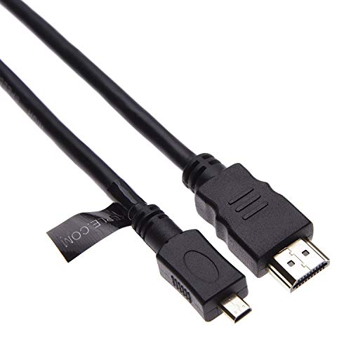 Keple Micro HDMI Cable for Panasonic Lumix DMC DMC- HC HC Series GH4 FZ1000 FZ300 FZ330 GF7 GF7K GH4A GH4H TZ61 TZ70 TZ71 TZ80 TZ81 TZ100 TZ101 TZ37 TZ40 FT3 FT4 FT5 FX90 FZ1000 FZ300 FZ330 V760 Camera 10ft - Image 1