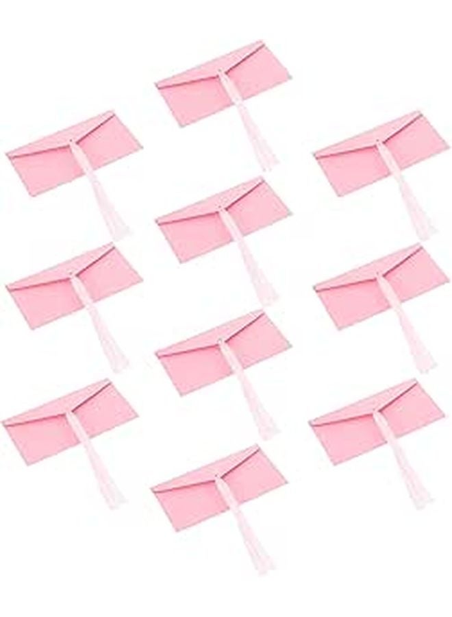 مظاريف ورق كرافت وردي 22 × 11 سم 250 جرام 10 قطع للدعوات والتهاني وإرسال الخطابات - Image 1